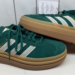 adidas Gazelle Bold Womens Fashion Sneakers in Green - 8 US NWOB